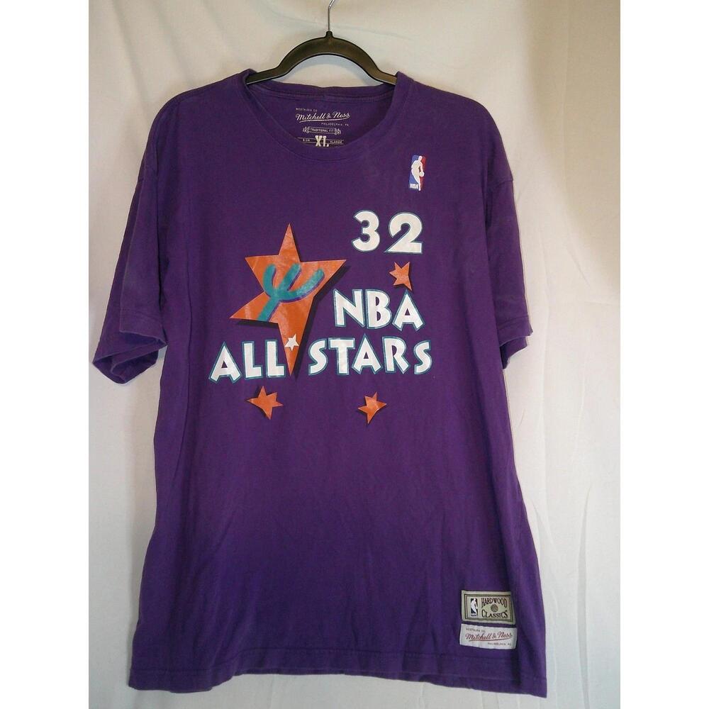 Mitchell Ness Oneal Nba All Stars T Shirt Mens Xl Purple